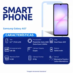 Celular Samsung Galaxy A07 128GB Verde