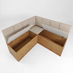 Conjunto De Mesa Canto Paco Com 2 Cadeiras Sol Mel Bronze - Viero