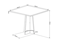 Conjunto De Mesa Canto Paco Com 2 Cadeiras Sol Mel Bronze - Viero