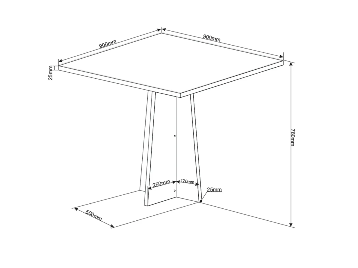 Conjunto De Mesa Canto Paco Com 2 Cadeiras Sol Mel Bronze - Viero
