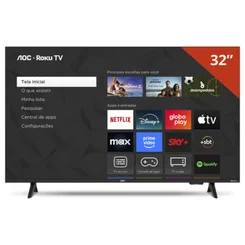 Smart Tv 32" AOC Led Roku Wi-fi HD HDMI
