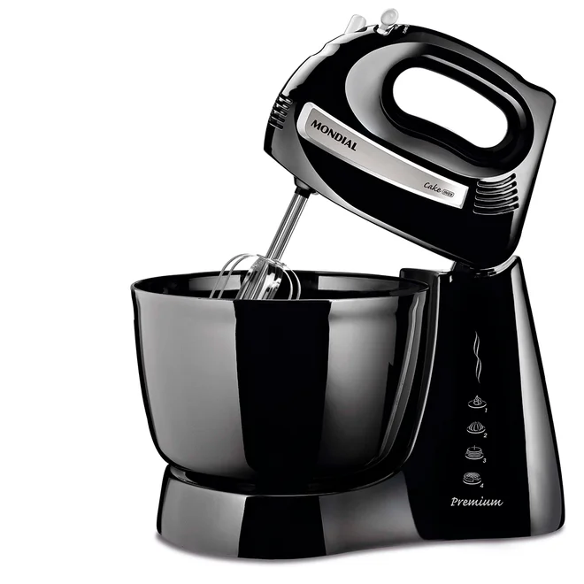 Batedeira B-50 127V Cake INOX Premium 500W Preto - Mondial