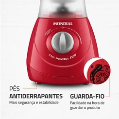 Liquidificador Easy Power L 550-B 127V Vermelho - Mondial