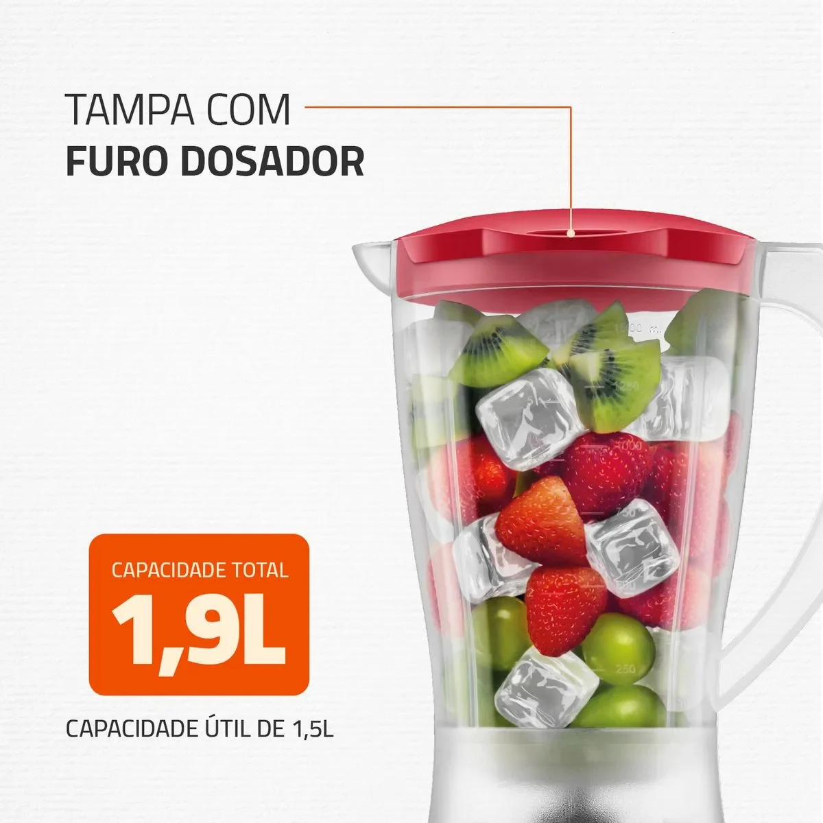 Liquidificador Easy Power L 550-B 127V Vermelho - Mondial