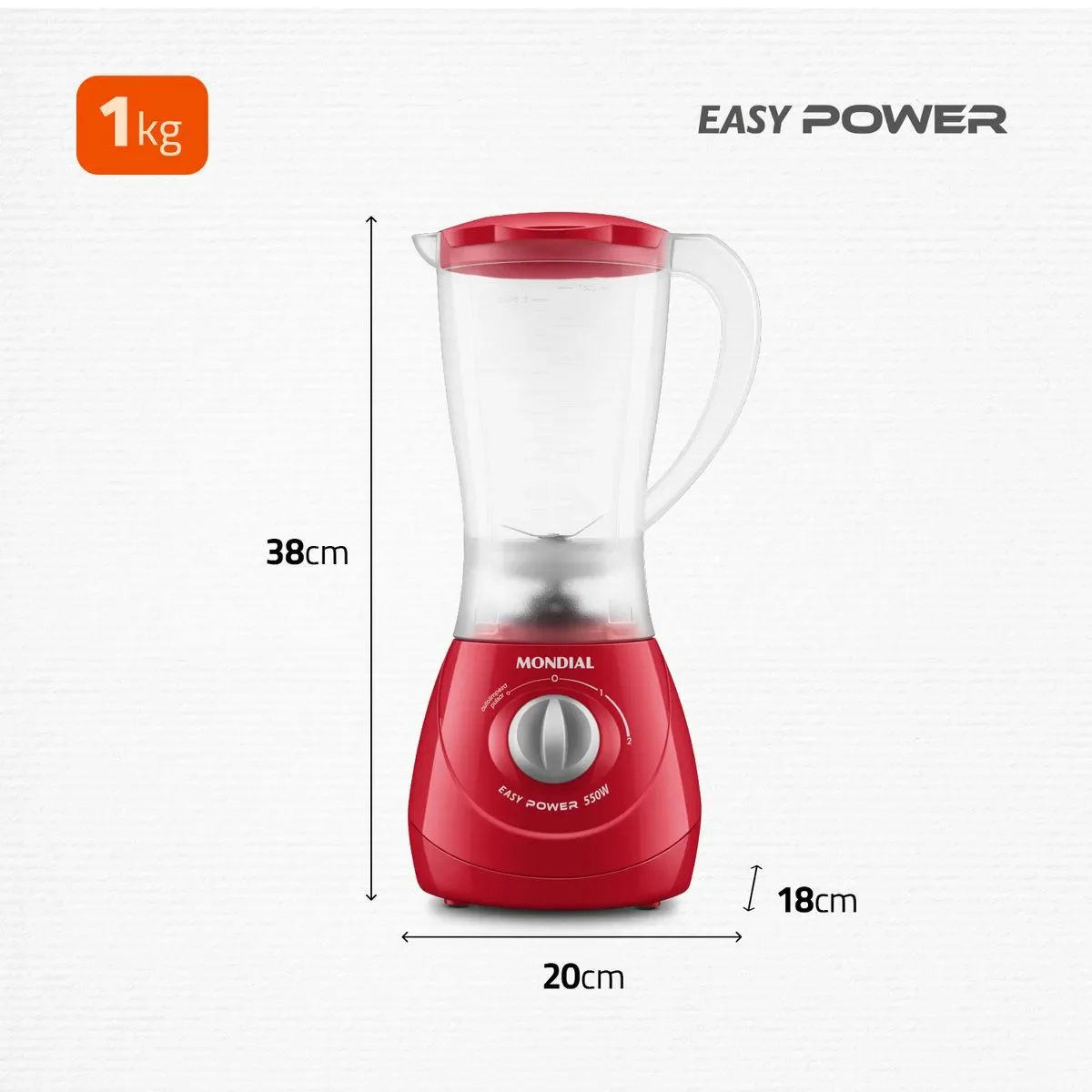 Liquidificador Easy Power L 550-B 127V Vermelho - Mondial