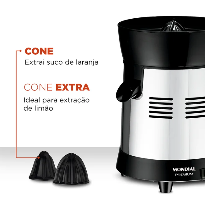 Extrator De Sucos E-10 Bivolt Turbo 250W Premium - Mondial