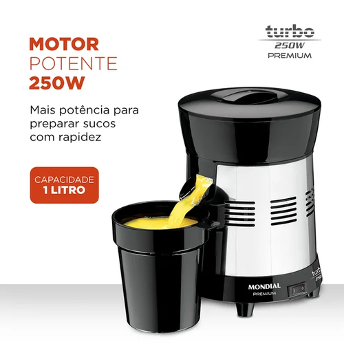 Extrator De Sucos E-10 Bivolt Turbo 250W Premium - Mondial