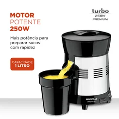 Extrator De Sucos E-10 Bivolt Turbo 250W Premium - Mondial