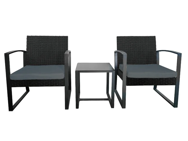 Conjunto De 2 Cadeiras e 1 Mesa Para Terraço 854-203014NG - BZ / IMP