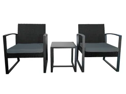 Conjunto De 2 Cadeiras e 1 Mesa Para Terraço 854-203014NG - BZ / IMP