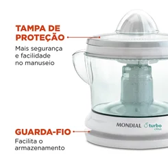 Espremedor E-01 127V 25W Turbo Citrus Branco - Mondial