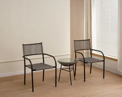 Conjunto De Mesa e Cadeiras Para Terraço 3 Peças 854-RX1062G - BZ / IMP