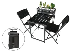 Conjunto De Mesa e Cadeiras Para Terraço 3 Peças 854-203016N - BZ / IMP