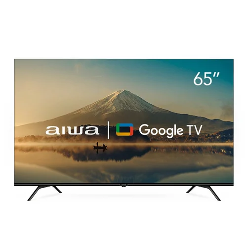 Smart TV Aiwa 65 Polegadas Google TV 4K Comando de Voz Dolby Vision e Atmos AWS-TV-65-BL-01-G - AP / MT