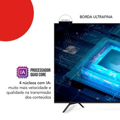 Smart TV Aiwa 65 Polegadas Google TV 4K Comando de Voz Dolby Vision e Atmos AWS-TV-65-BL-01-G - AP / MT
