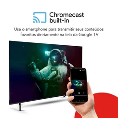 Smart TV Aiwa 65 Polegadas Google TV 4K Comando de Voz Dolby Vision e Atmos AWS-TV-65-BL-01-G - AP / MT