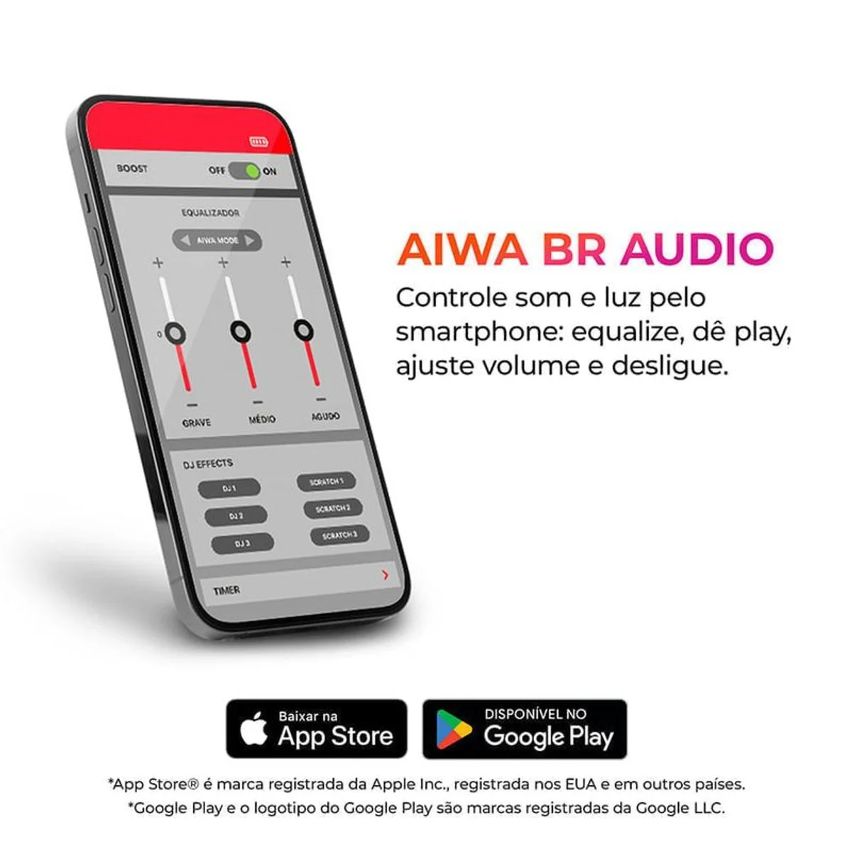 Caixa de Som Speaker AIWA AWS-SP-04-LB 40W Bluetooth IPX5 Bivolt - AP / MT