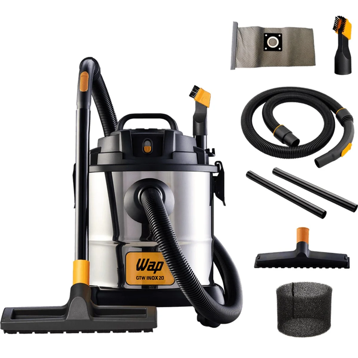 Aspirador de Pó e Água WAP GTW INOX 20 1600W 20L 127V - AP / MT