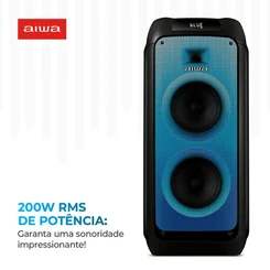 Caixa de Som PartyBox AIWA PB-05 Bluetooth 200W RGB USB TWS - Preto - AP / MT