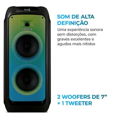 Caixa de Som PartyBox AIWA PB-05 Bluetooth 200W RGB USB TWS - Preto - AP / MT