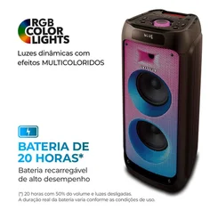 Caixa de Som PartyBox AIWA PB-05 Bluetooth 200W RGB USB TWS - Preto - AP / MT