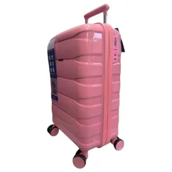 Mala de Viagem com Rodinhas 360º Shmily 10kg Polipropileno Rosa - AP / MT