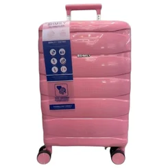 Mala de Viagem com Rodinhas 360º Shmily 10kg Polipropileno Rosa - AP / MT
