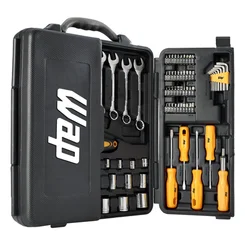 Kit de Ferramentas WAP 110 Peças WF M110 em Aço Cromo Vanádio com Maleta Organizadora - AP / MT