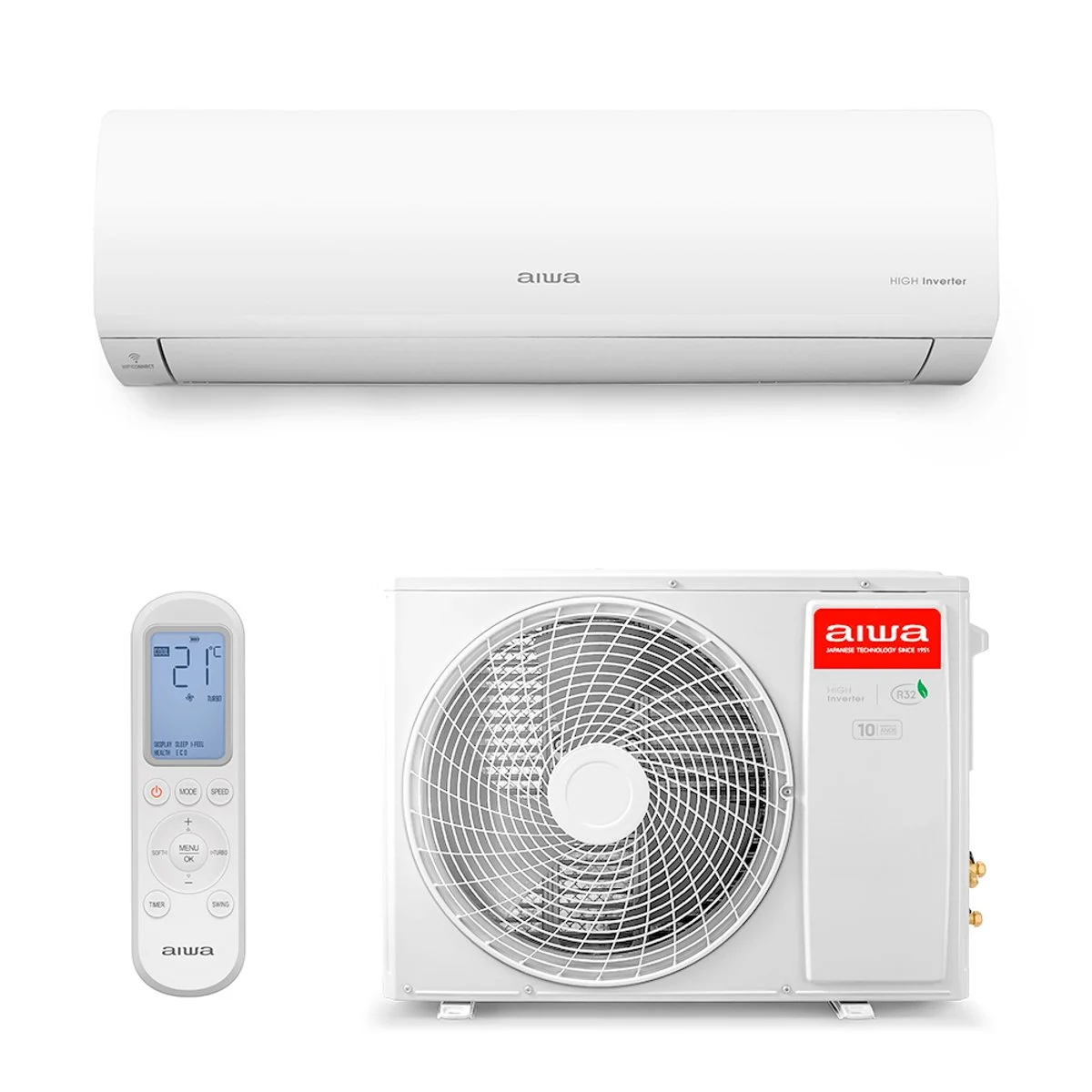 Ar Condicionado AIWA Split High Wall High Inverter 18.000 BTUs Frio 220V AWS-AC-18F - AP / MT
