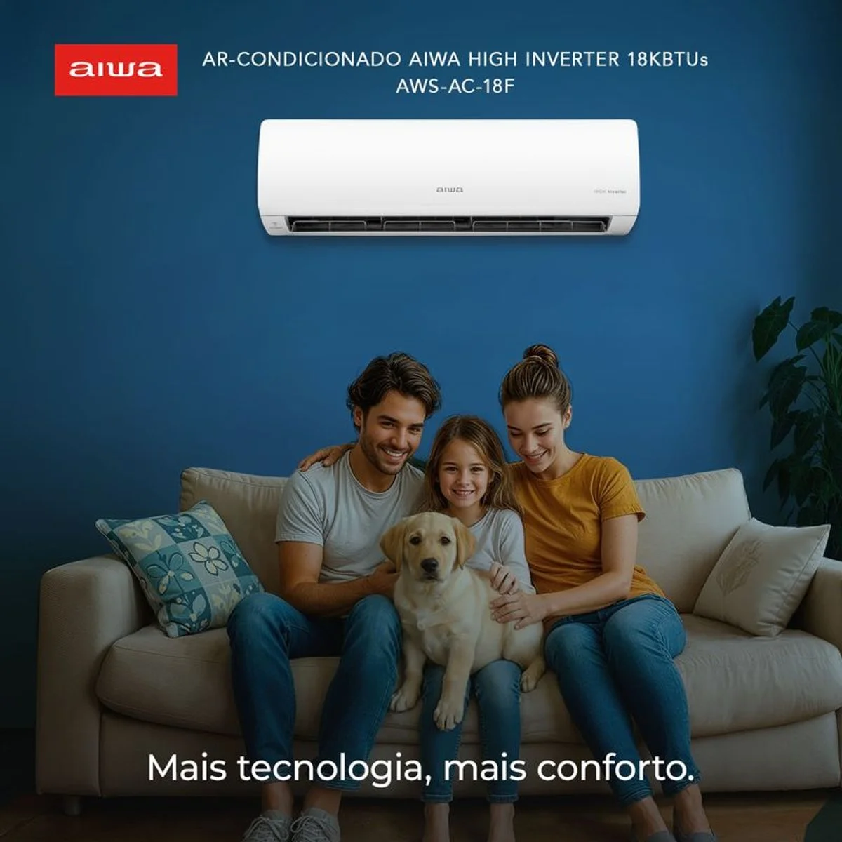 Ar Condicionado AIWA Split High Wall High Inverter 18.000 BTUs Frio 220V AWS-AC-18F - AP / MT