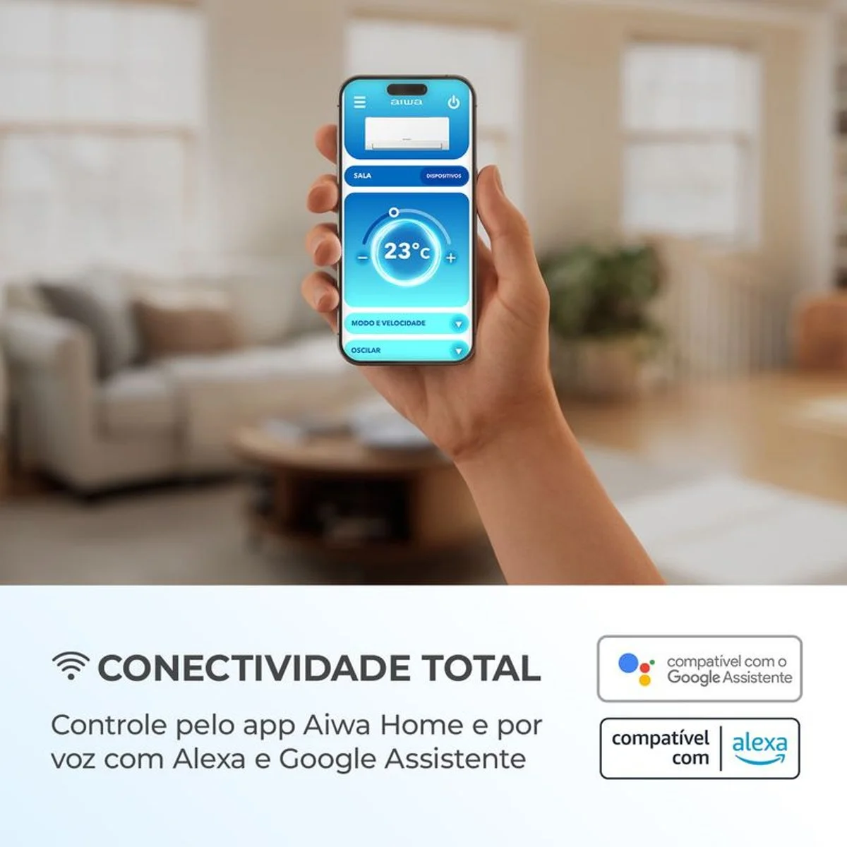 Ar Condicionado AIWA Split High Wall High Inverter 18.000 BTUs Frio 220V AWS-AC-18F - AP / MT