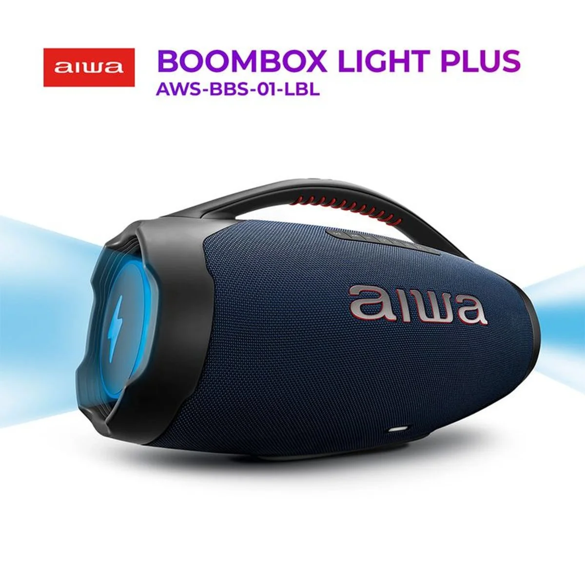 Caixa de Som Boombox Plus AIWA AWS-BBS-01-LBL 200W Bluetooth RGB Bivolt - AP / MT