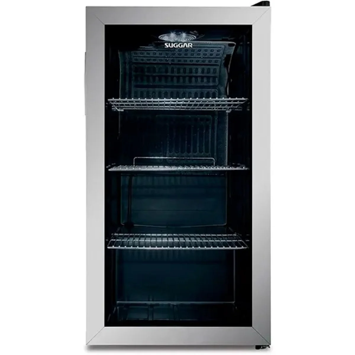 Frigobar Suggar 88L Inox com Porta de Vidro 127V - FB8811IX - AP / MT