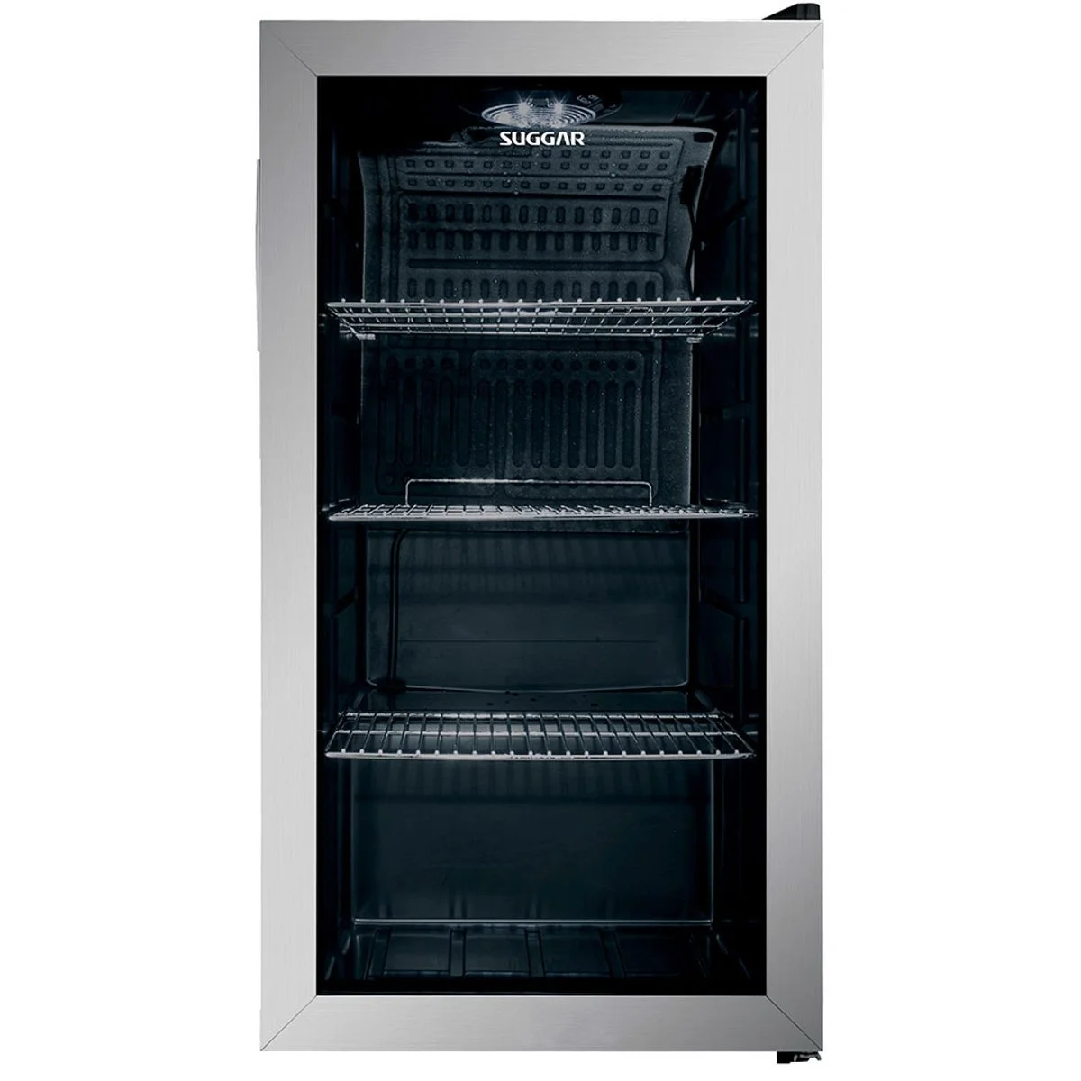 Frigobar Suggar 88L Inox com Porta de Vidro 127V - FB8811IX - AP / MT