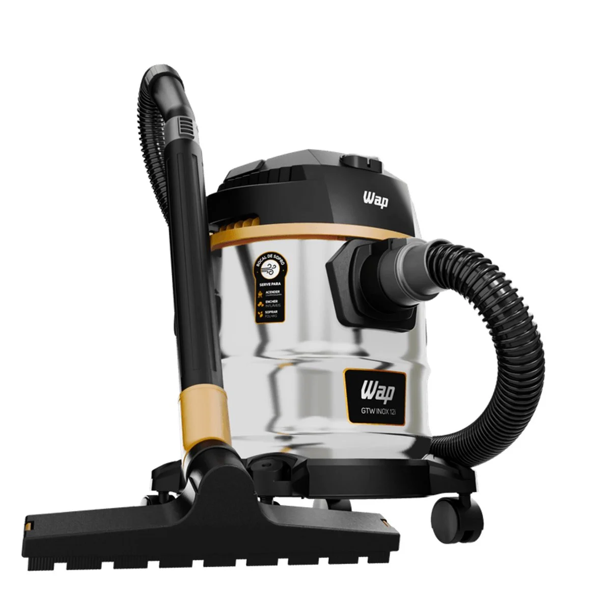 Aspirador de Pó e Água WAP GTW INOX 12i 1600W 12L 127V - AP / MT