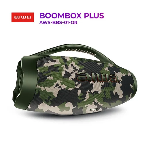 Boombox Plus Aiwa AWS-BBS-01-GR 200W Bluetooth 5.3 30H IP66 Verde - AP / MT