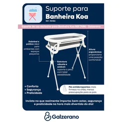 Suporte Para Banheira Koa Branca 7051BC - Galzerano