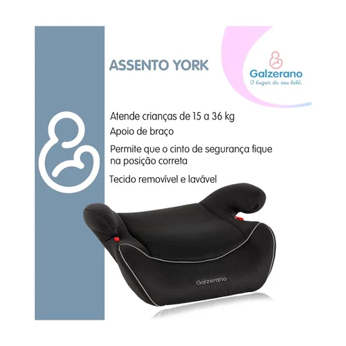 Assento Elevatório DRC York Preto 8002PR - Galzerano