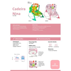 Cadeira De Descanso Nina Rosa 5085RO - Galzerano