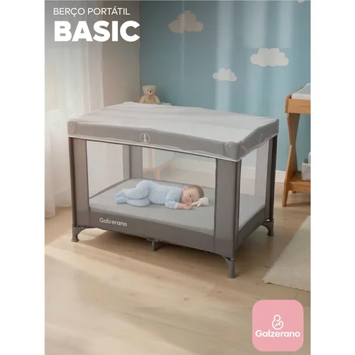 Berço Basic Cinza 2065CZ - Galzerano