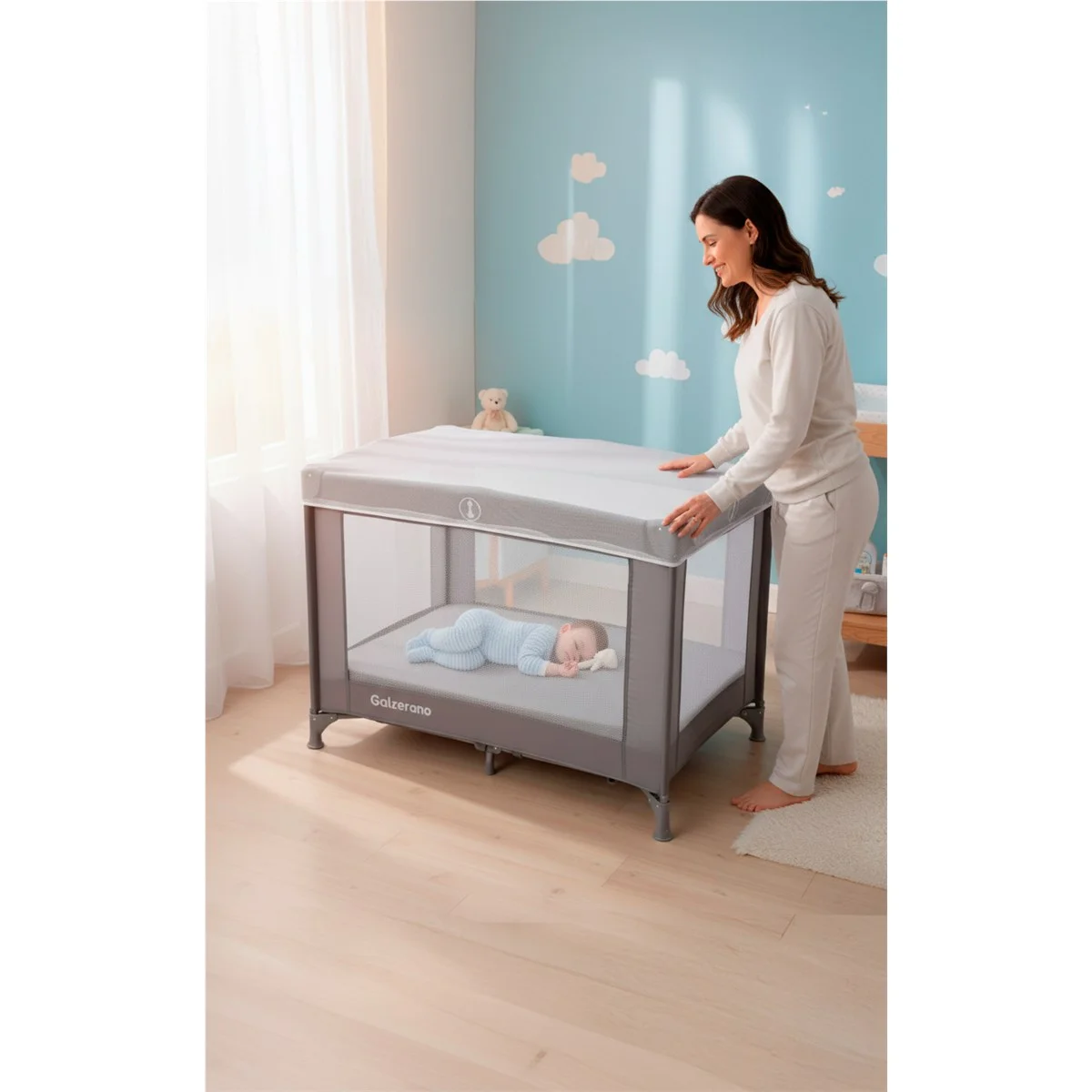 Berço Basic Cinza 2065CZ - Galzerano