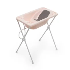 Banheira Plástica Acqua Trio Rosa Para Bebês 7065RS - Galzerano