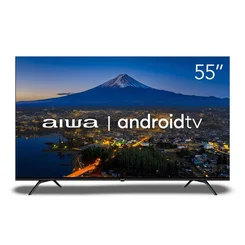 Smart TV AIWA 55" Android 4K Borda Ultrafina Dolby Vision e Atmos AWS-TV-55-BL-01-A - AP / MT
