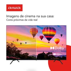 Smart TV AIWA 55" Android 4K Borda Ultrafina Dolby Vision e Atmos AWS-TV-55-BL-01-A - AP / MT