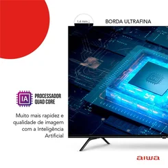 Smart TV AIWA 55" Android 4K Borda Ultrafina Dolby Vision e Atmos AWS-TV-55-BL-01-A - AP / MT