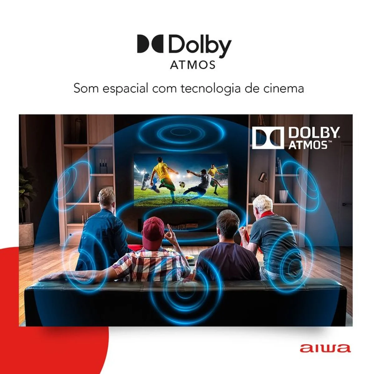 Smart TV AIWA 55" Android 4K Borda Ultrafina Dolby Vision e Atmos AWS-TV-55-BL-01-A - AP / MT