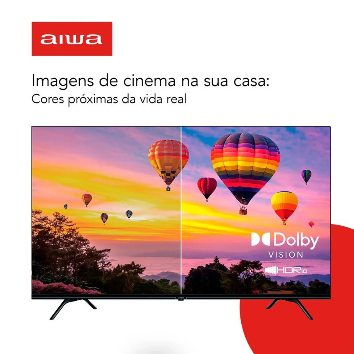 Smart TV AIWA 55" Android 4K Borda Ultrafina Dolby Vision e Atmos AWS-TV-55-BL-01-A - AP / MT
