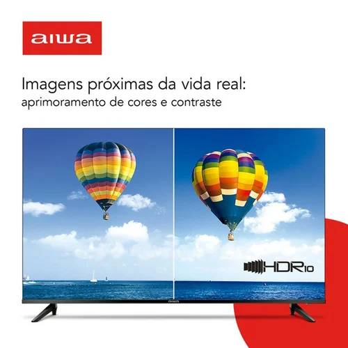 Smart TV AIWA 32" Android HD Borda Ultrafina HDR10 Dolby Áudio AWS-TV-32-BL-02-A - AP / MT