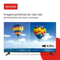 Smart TV AIWA 32" Android HD Borda Ultrafina HDR10 Dolby Áudio AWS-TV-32-BL-02-A - AP / MT