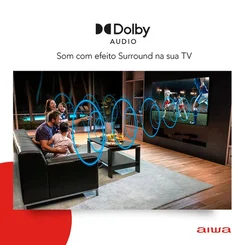 Smart TV AIWA 32" Android HD Borda Ultrafina HDR10 Dolby Áudio AWS-TV-32-BL-02-A - AP / MT